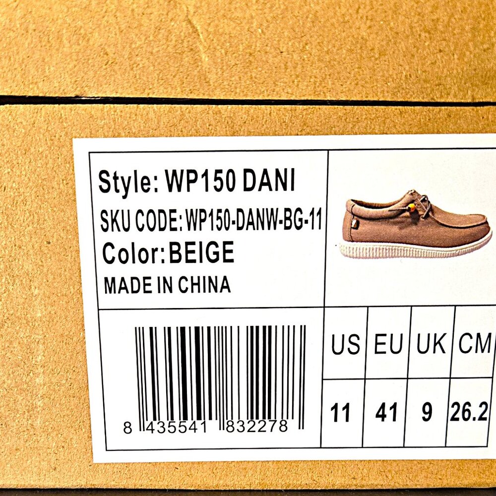Pitas "Dani" Dune Beige Slip On Casual Loafer Sneaker Men's Size 9.5 NIB - Picture 7 of 8